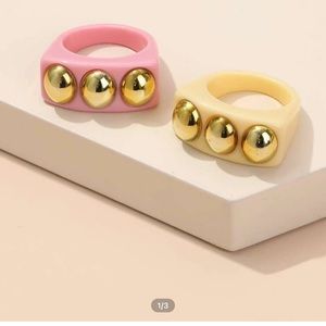 2pcs chunky rings